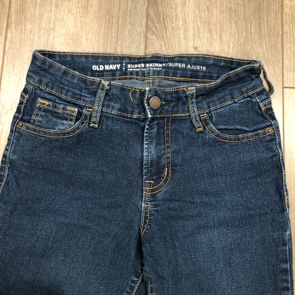 Old Navy Super Skinny Dark Blue Jeans
